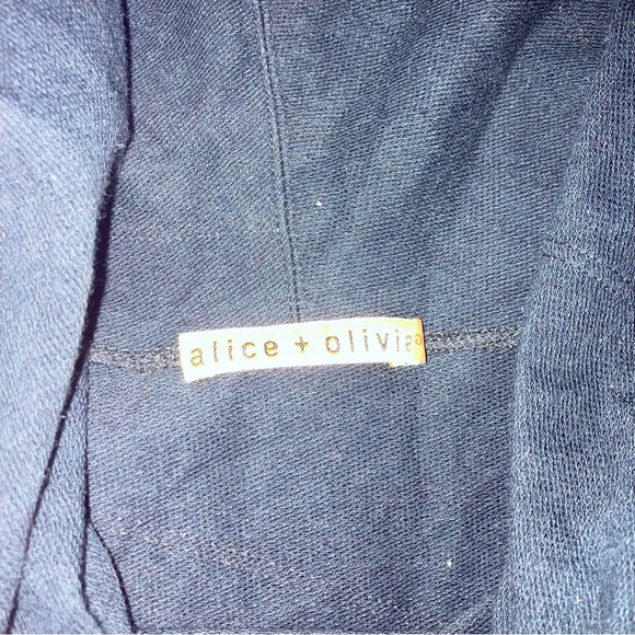 Alice & Olivia Black Long Cowl Neck Sleeveless Shirt/Tunic/Dress - Picture 3 of 7